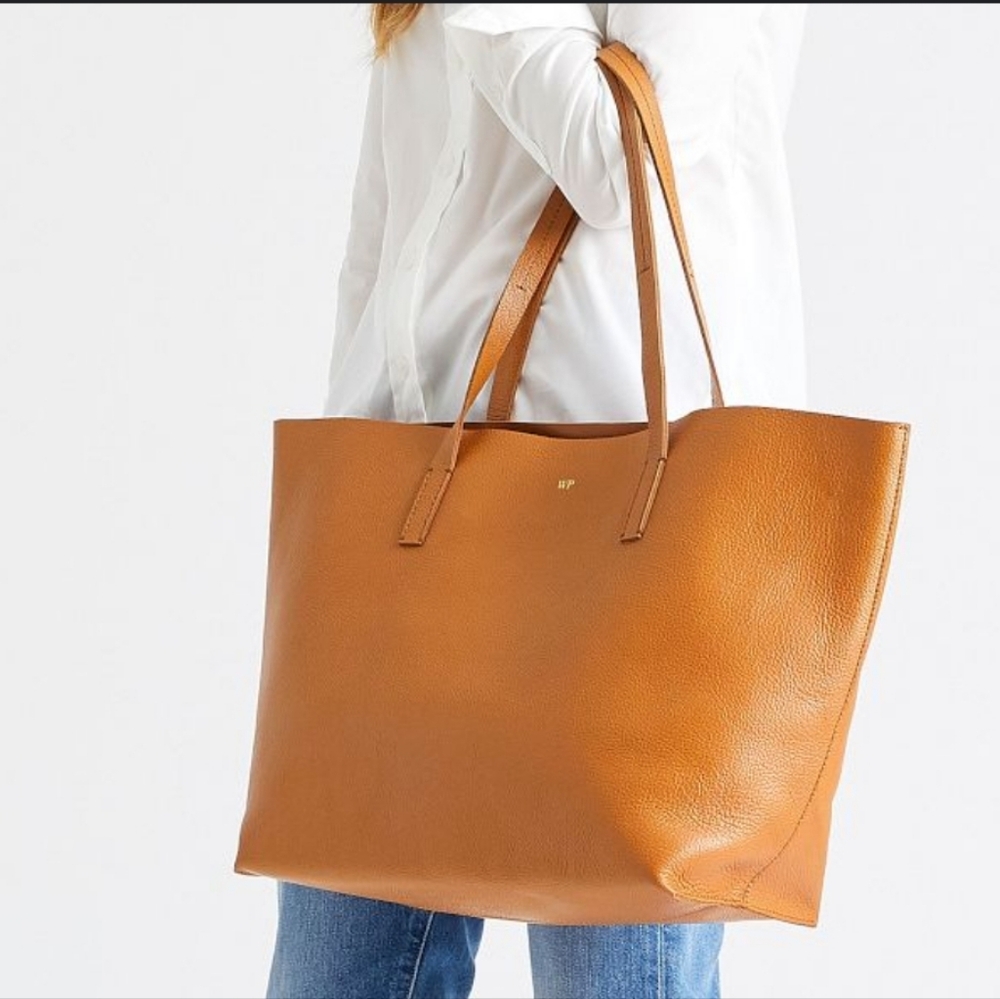 Mark & Graham Brown Leather Tote Bag